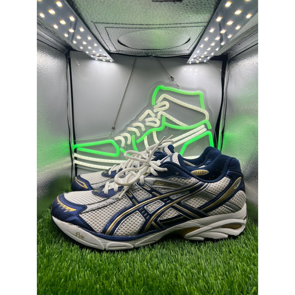 Asics GT-2120 Mens Running Shoes White Navy Gold TN706 4E Extra Wide Size 13